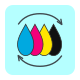 4/4-farbig, jede Seiten ein anderes Motiv 