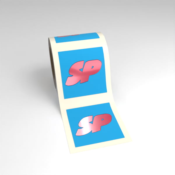 Etiketten mit Teillackierung